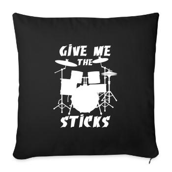 drummer - Sofakissenbezug 45 x 45 cm - Schwarz - Vorne