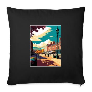 Penrith Dekoration Vintage Reise Poster Souvenir - Sofakissenbezug 45 x 45 cm - Schwarz - Vorne