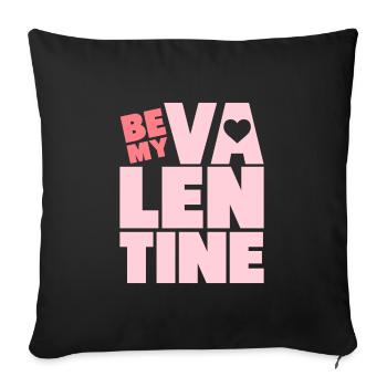 Valentines - Sofa pillowcase 17,3'' x 17,3'' (45 x 45 cm) - black - Front