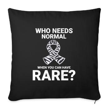 Sensibilisation aux maladies rares : célébrez la rareté - Housse de coussin décorative 45 x 45 cm - noir - Devant