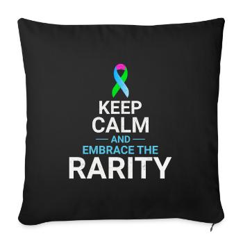 Sensibilisation aux maladies rares : Adoptez la rareté - Housse de coussin décorative 45 x 45 cm - noir - Devant