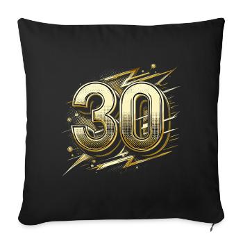 30 ans or Pop Art 30e cadeau d’anniversaire - Housse de coussin décorative 45 x 45 cm - noir - Devant