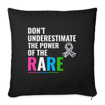 Rare Disease Awareness - Sofa pillowcase 17,3'' x 17,3'' (45 x 45 cm) - black - Front
