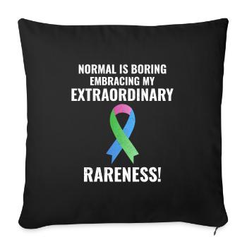 La sensibilisation aux maladies rares embrasse l’extraordinaire - Housse de coussin décorative 45 x 45 cm - noir - Devant
