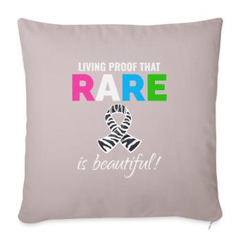 Rare Disease Awareness Rare is Beautiful - Sofa pillowcase 17,3'' x 17,3'' (45 x 45 cm) - light taupe - Front