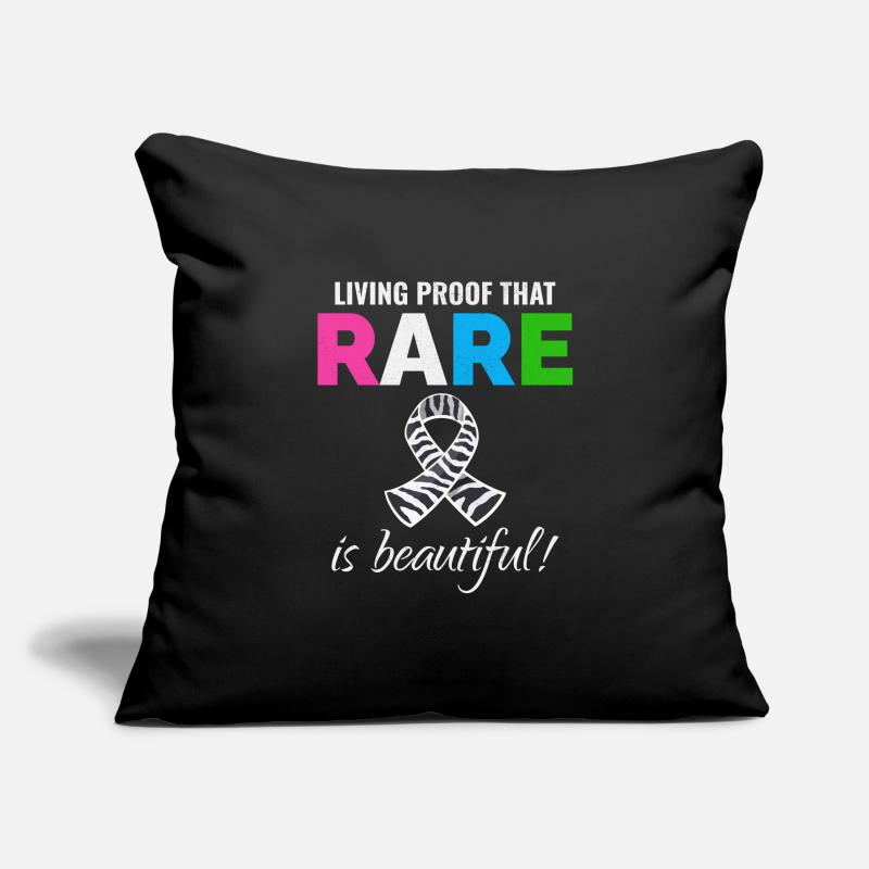 Sensibilisation aux maladies rares Rare is Beautiful Housse de coussin décorative 45 x 45 cm