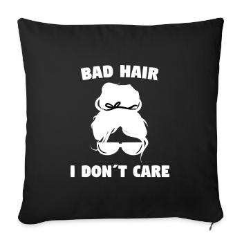 I don't care about attitude statement - Sofa pillowcase 17,3'' x 17,3'' (45 x 45 cm) - black - Front