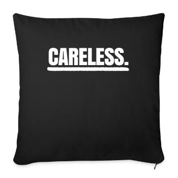 Je ne me soucie pas de la déclaration indifférente Attitude de détente - Housse de coussin décorative 45 x 45 cm - noir - Devant