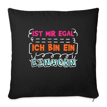 Chill doesn't matter statement I don't care attitude - Sofa pillowcase 17,3'' x 17,3'' (45 x 45 cm) - black - Front