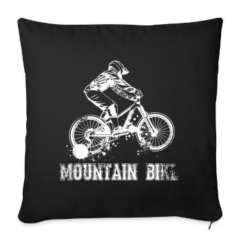 VTT - Housse de coussin décorative 45 x 45 cm - noir - Devant