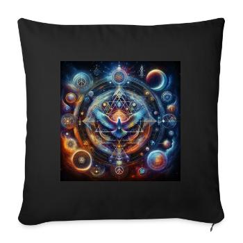 Manifestation de la paix - Housse de coussin décorative 45 x 45 cm - noir - Devant