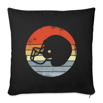 Vintage Football Helm - Sofakissenbezug 45 x 45 cm - Schwarz - Vorne