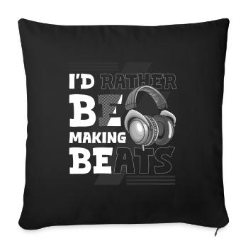Music Celebration Rave - Sofa pillowcase 17,3'' x 17,3'' (45 x 45 cm) - black - Front