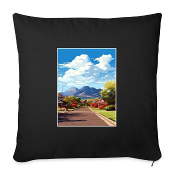 Springdale Utah Posters Vintage Travel Poster WPA - Sofa pillowcase 17,3'' x 17,3'' (45 x 45 cm) - black - Front