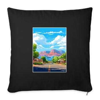 Springdale Utah Posters Vintage Travel Poster WPA - Sofa pillowcase 17,3'' x 17,3'' (45 x 45 cm) - black - Front