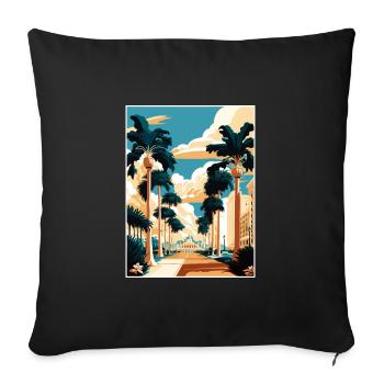 West Palm Beach Florida Vintage Reiseposter WPA - Sofakissenbezug 45 x 45 cm - Schwarz - Vorne