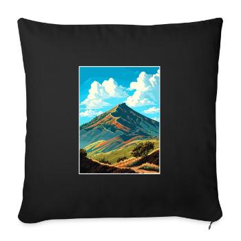Mont Diablo Californie Vintage voyage affiche WPA - Housse de coussin décorative 45 x 45 cm - noir - Devant
