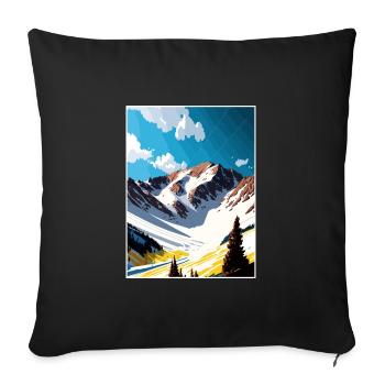 Arapahoe Basin Colorado Vintage Travel Poster WPA - Sofa pillowcase 17,3'' x 17,3'' (45 x 45 cm) - black - Front