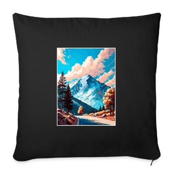 Mount Wilson California Vintage Reiseposter WPA - Sofakissenbezug 45 x 45 cm - Schwarz - Vorne