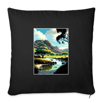 Malibu Creek Kalifornien Vintage Reiseposter WPA - Sofakissenbezug 45 x 45 cm - Schwarz - Vorne