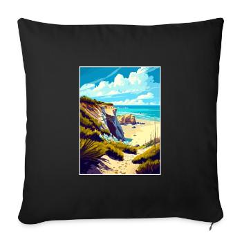 Crystal Cove California Vintage Reiseposter WPA - Sofakissenbezug 45 x 45 cm - Schwarz - Vorne