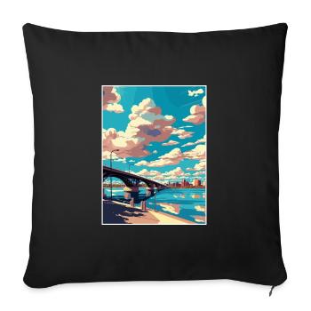 Tempe Town Lake Arizona Vintage Travel Poster WPA - Sofa pillowcase 17,3'' x 17,3'' (45 x 45 cm) - black - Front