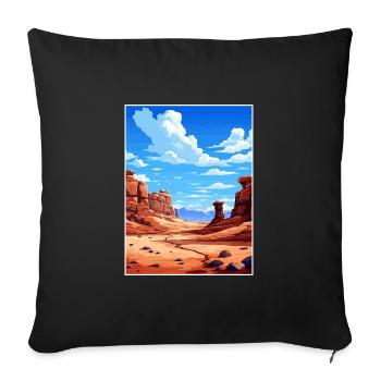 Goblin Valley State Park Vintage voyage affiche WPA - Housse de coussin décorative 45 x 45 cm - noir - Devant