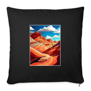 Zinnoberrote Klippen Arizona Vintage Reiseposter WPA - Sofakissenbezug 45 x 45 cm - Schwarz - Vorne