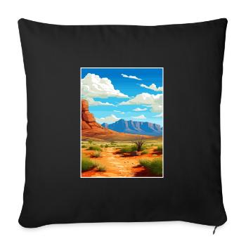 Guadalupe Mountains National Park Travel Poster - Sofa pillowcase 17,3'' x 17,3'' (45 x 45 cm) - black - Front