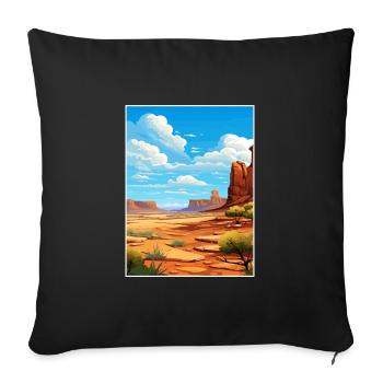 Canyonlands National Park Vintage Travel Poster - Sofa pillowcase 17,3'' x 17,3'' (45 x 45 cm) - black - Front