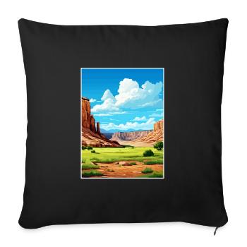 Capitol Reef National Park Vintage Travel Poster - Sofa pillowcase 17,3'' x 17,3'' (45 x 45 cm) - black - Front