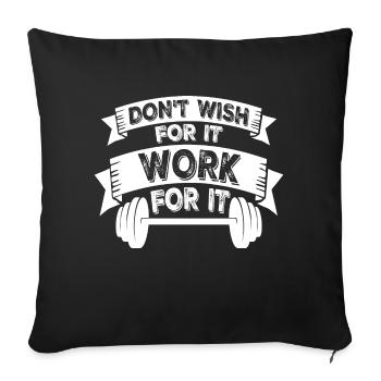 Ne souhaite pas que cela fonctionne pour elle Gym Fitness Dicton - Housse de coussin décorative 45 x 45 cm - noir - Devant