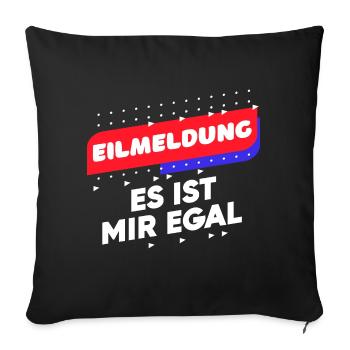 Je ne me soucie pas des dictons drôles Indifférent Relax - Housse de coussin décorative 45 x 45 cm - noir - Devant