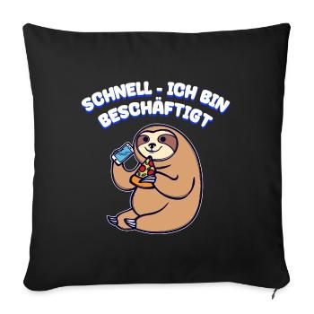 I don't care Statement Relax Attitude - Sofa pillowcase 17,3'' x 17,3'' (45 x 45 cm) - black - Front