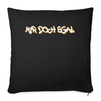 I don't care statement indifferent attitude chill - Sofa pillowcase 17,3'' x 17,3'' (45 x 45 cm) - black - Front