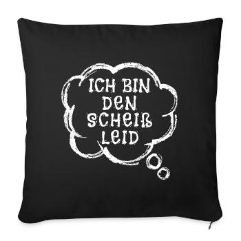 I don't care about attitude statement - Sofa pillowcase 17,3'' x 17,3'' (45 x 45 cm) - black - Front