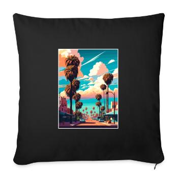 Santa Ana Kalifornien Vintage Reiseposter WPA Kunst - Sofakissenbezug 45 x 45 cm - Schwarz - Vorne