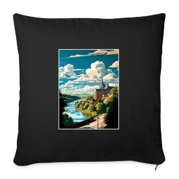 Altoona Pennsylvanie Vintage voyage affiche WPA Art - Housse de coussin décorative 45 x 45 cm - noir - Devant