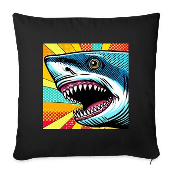 Hai Pop Art - Sofakissenbezug 45 x 45 cm - Schwarz - Vorne