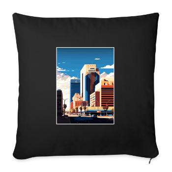 Glendale Arizona Vintage Travel Poster Souvenir - Sofa pillowcase 17,3'' x 17,3'' (45 x 45 cm) - black - Front