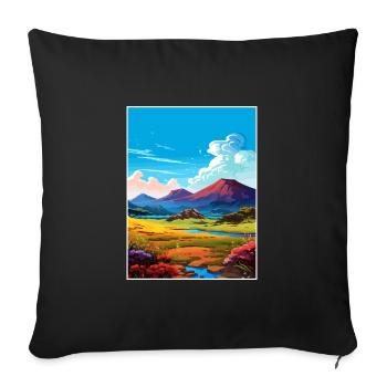 Mauna Kea Hawaii Vintage Reiseposter Souvenir - Sofakissenbezug 45 x 45 cm - Schwarz - Vorne