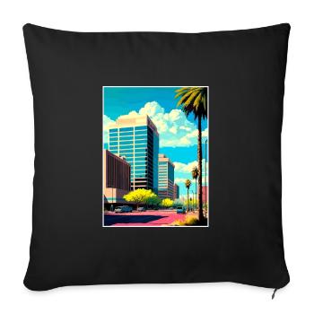 Glendale Arizona Vintage Travel Poster Souvenir - Sofa pillowcase 17,3'' x 17,3'' (45 x 45 cm) - black - Front