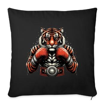Tiger Boxer Fighter Boxing Gift - Sofa pillowcase 17,3'' x 17,3'' (45 x 45 cm) - black - Front