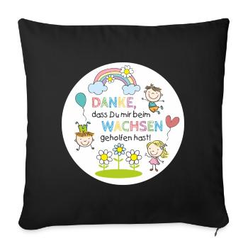 Merci de vous aider à grandir - Kita Farewell - Housse de coussin décorative 45 x 45 cm - noir - Devant