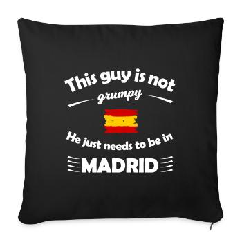 Envie de Madrid - Housse de coussin décorative 45 x 45 cm - noir - Devant
