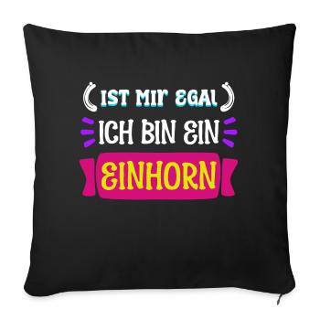 Je m’en fous de la déclaration, je m’en fous - Housse de coussin décorative 45 x 45 cm - noir - Devant