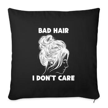 Je ne me soucie pas de l’attitude Déclaration indifférente - Housse de coussin décorative 45 x 45 cm - noir - Devant
