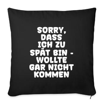 Funny Doesn't Matter Statement I Don't Care Attitude - Sofa pillowcase 17,3'' x 17,3'' (45 x 45 cm) - black - Front