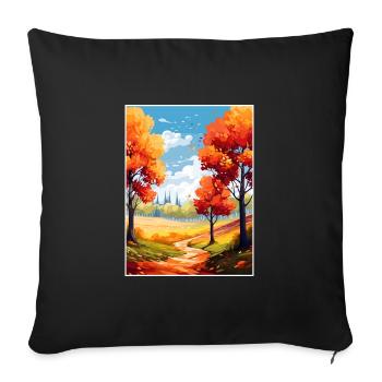 Adelaide Hills Australia Vintage Travel Poster WPA - Sofa pillowcase 17,3'' x 17,3'' (45 x 45 cm) - black - Front
