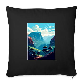 Blue Mountains Australia Vintage Travel Poster WPA - Sofa pillowcase 17,3'' x 17,3'' (45 x 45 cm) - black - Front